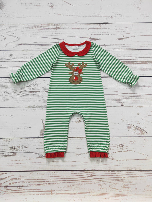 Reindeer Girls Romper