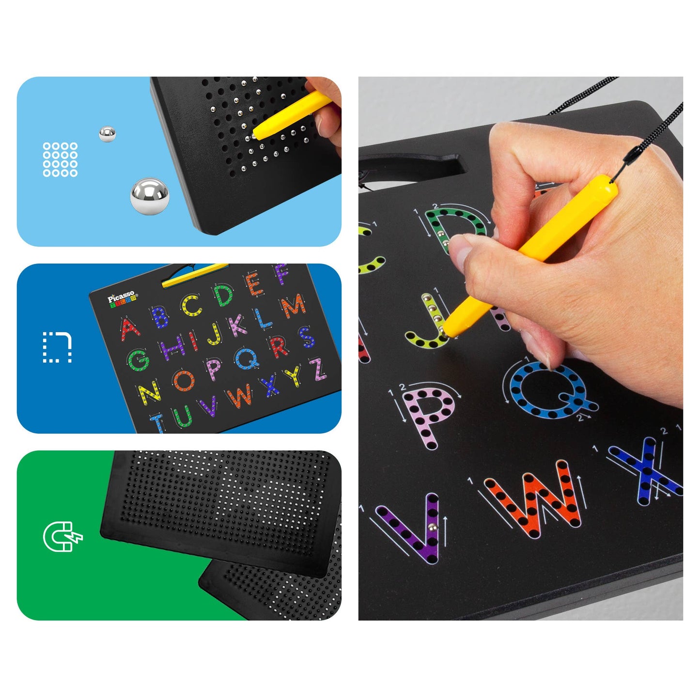 PicassoTiles - PicassoTiles Magnetic Double-Sided Alphabet Number Board