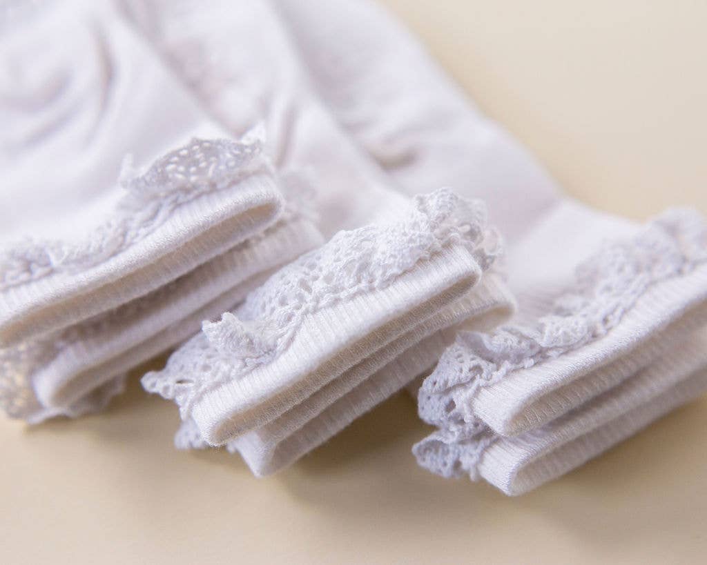 Squid Socks - White Lace - Non Slip