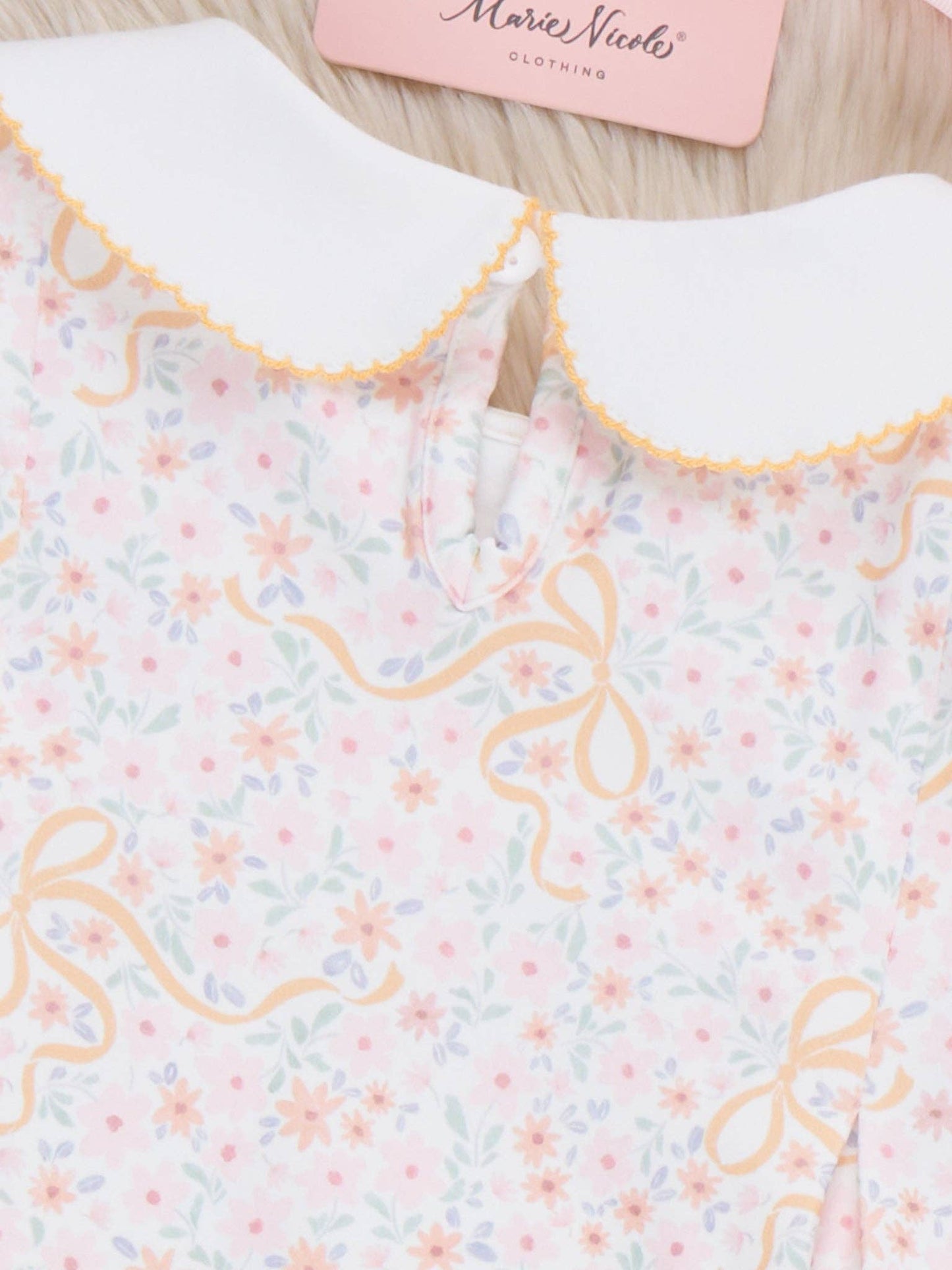 Meadow Bow Florals Collar Pant Set