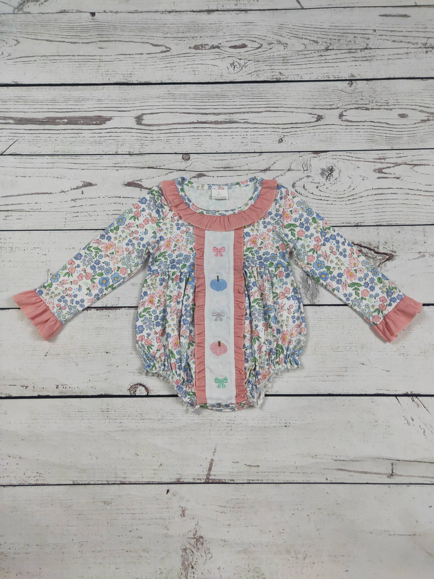 Floral Pumpkin Long sleeve Bubble
