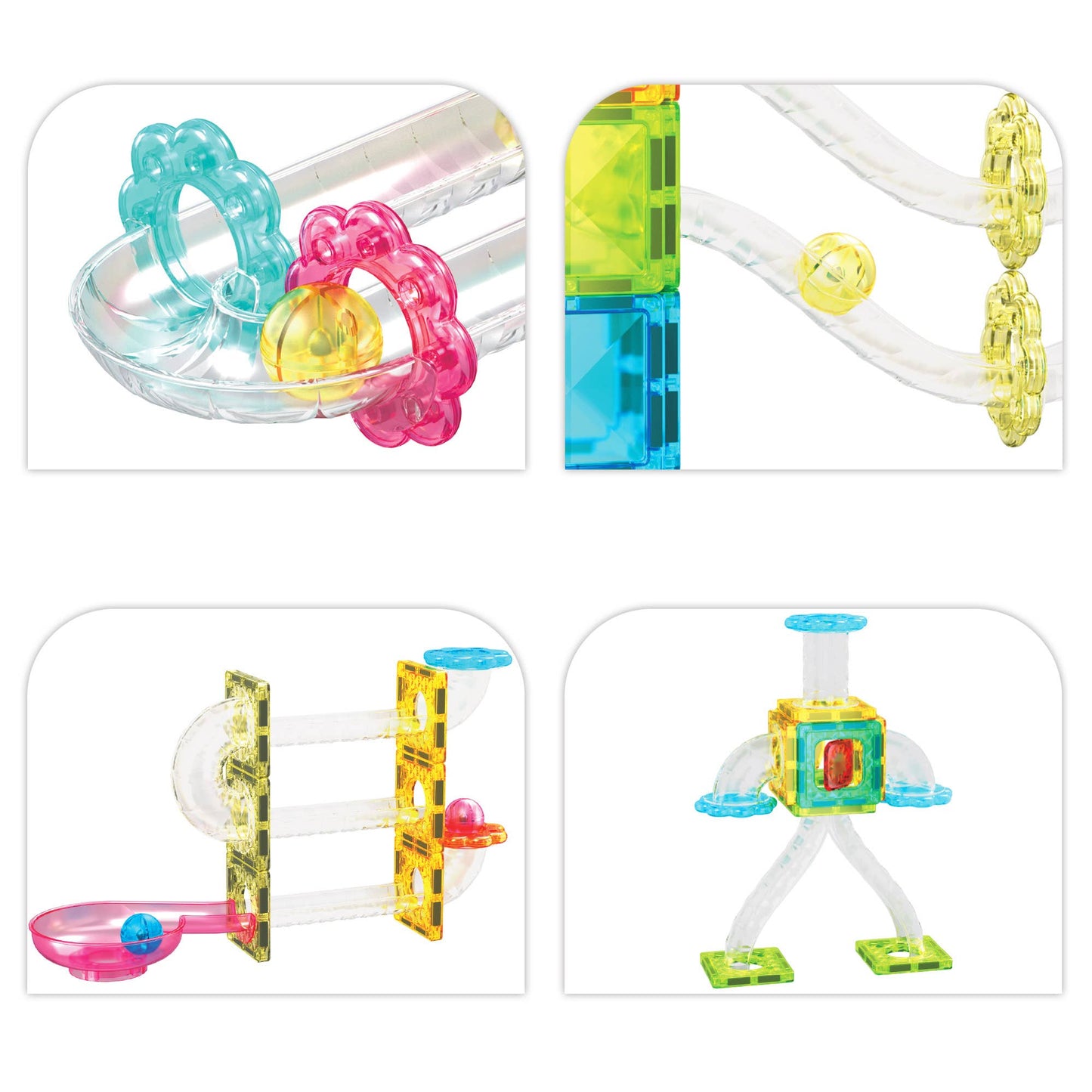 PicassoTiles - PicassoTiles 60pc Travel Size Marble Run Building Set