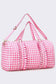 Pink Checkered Duffle