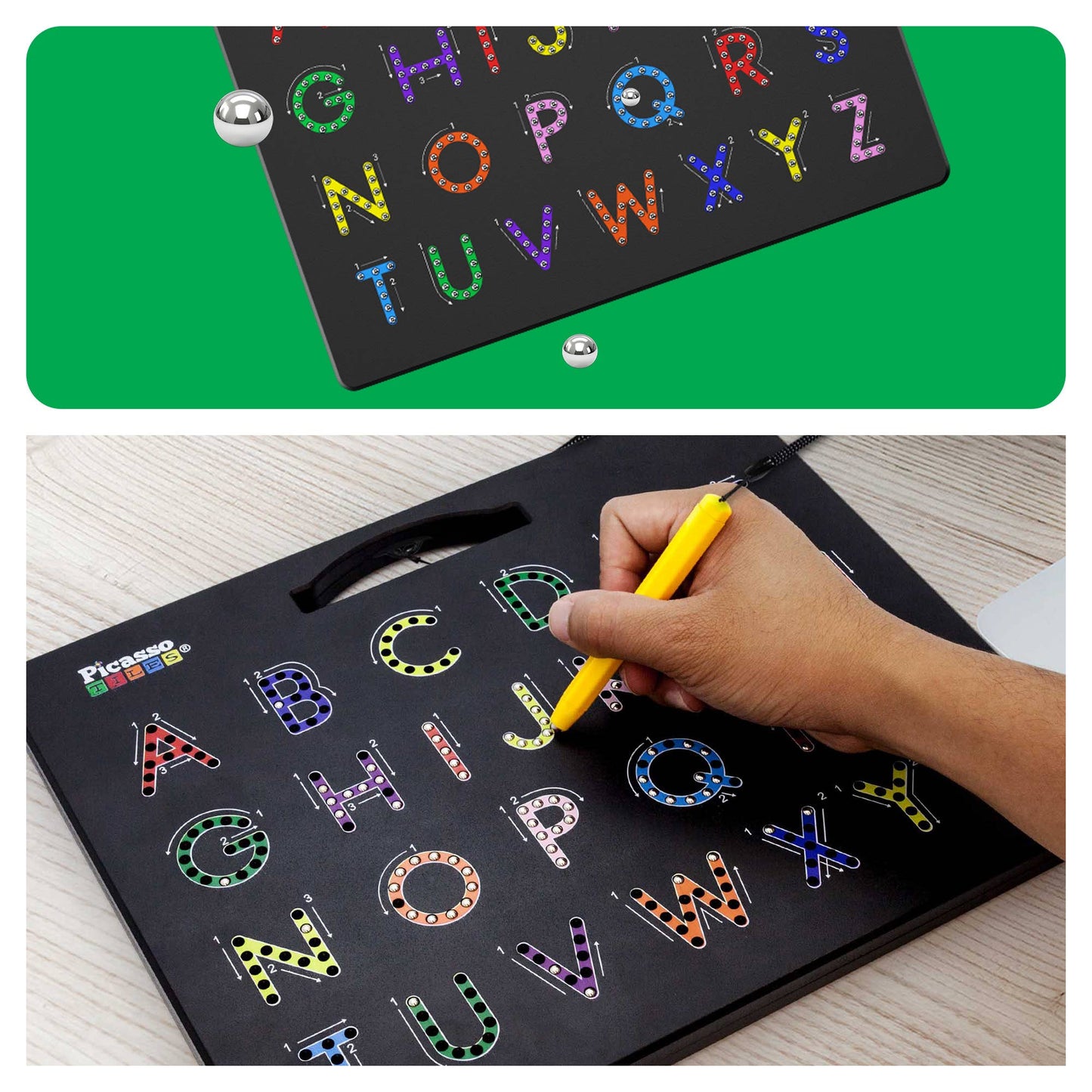 PicassoTiles - PicassoTiles Double-Sided Magnetic Drawing Tablet Pad