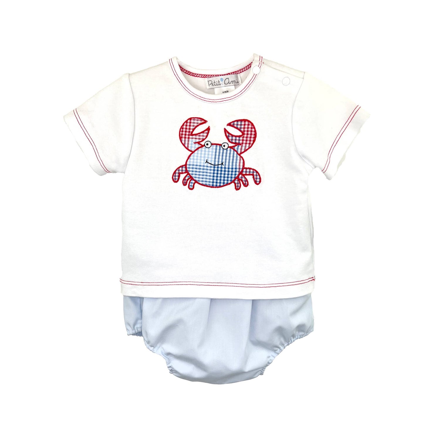 Petit Ami & Zubels - Crab Applique Diaper Set