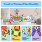 PicassoTiles - 50pc Nano Magnetic Building Tiles Construction Travel Set