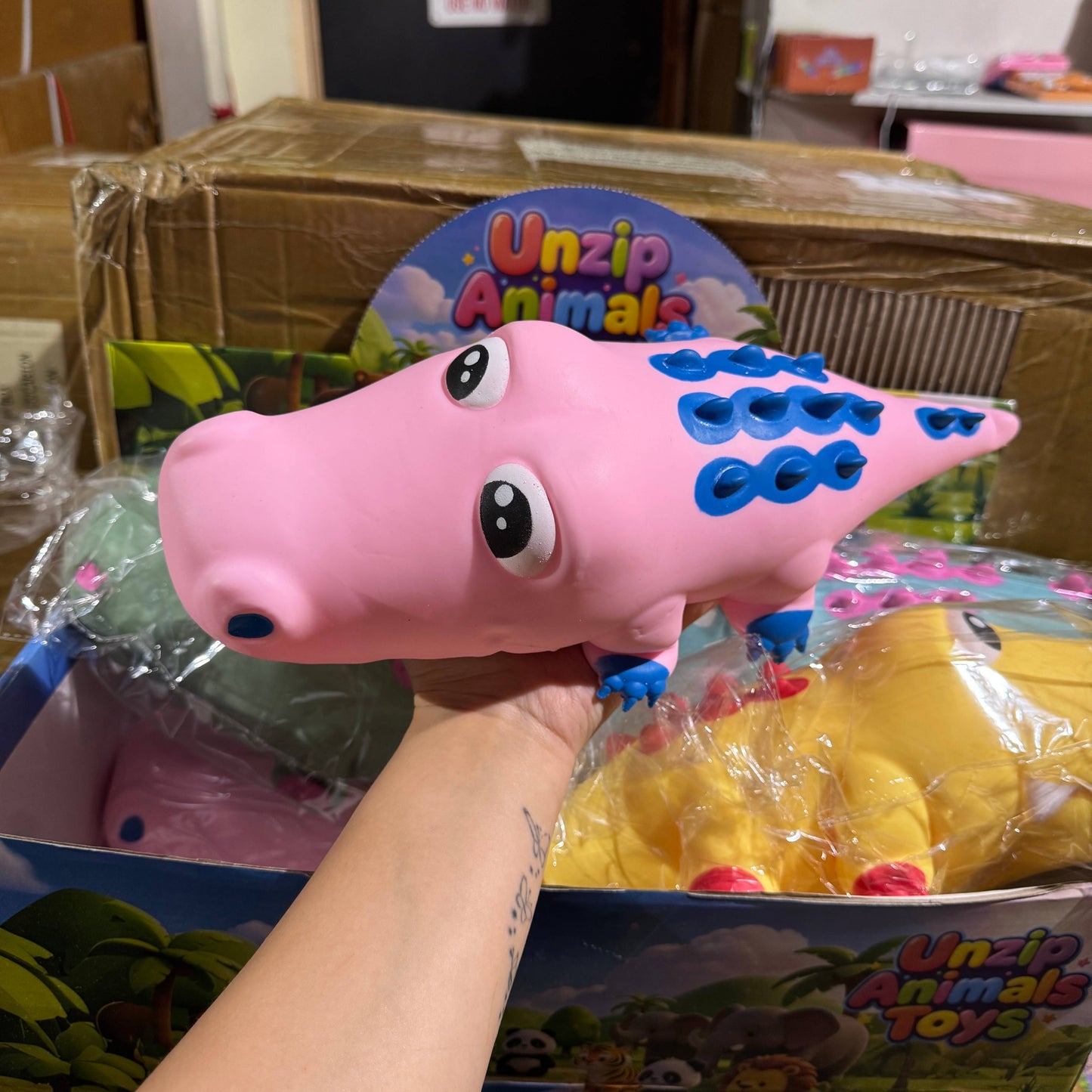 JUMBO Colorful Crocodile Squishy