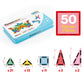 PicassoTiles - 50pc Nano Magnetic Building Tiles Construction Travel Set
