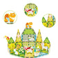 PicassoTiles - PicassoTiles 52pc Farm Theme Magnetic Tile Building Set