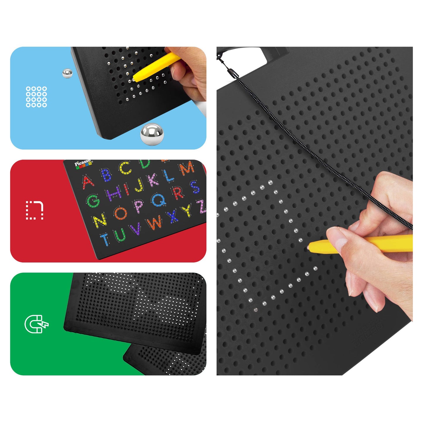 PicassoTiles - PicassoTiles 2PK Magnetic Educational Drawing Tablet Pad