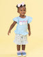 Ribbons & Eggs Garden Embroidered Ruffle Short Set