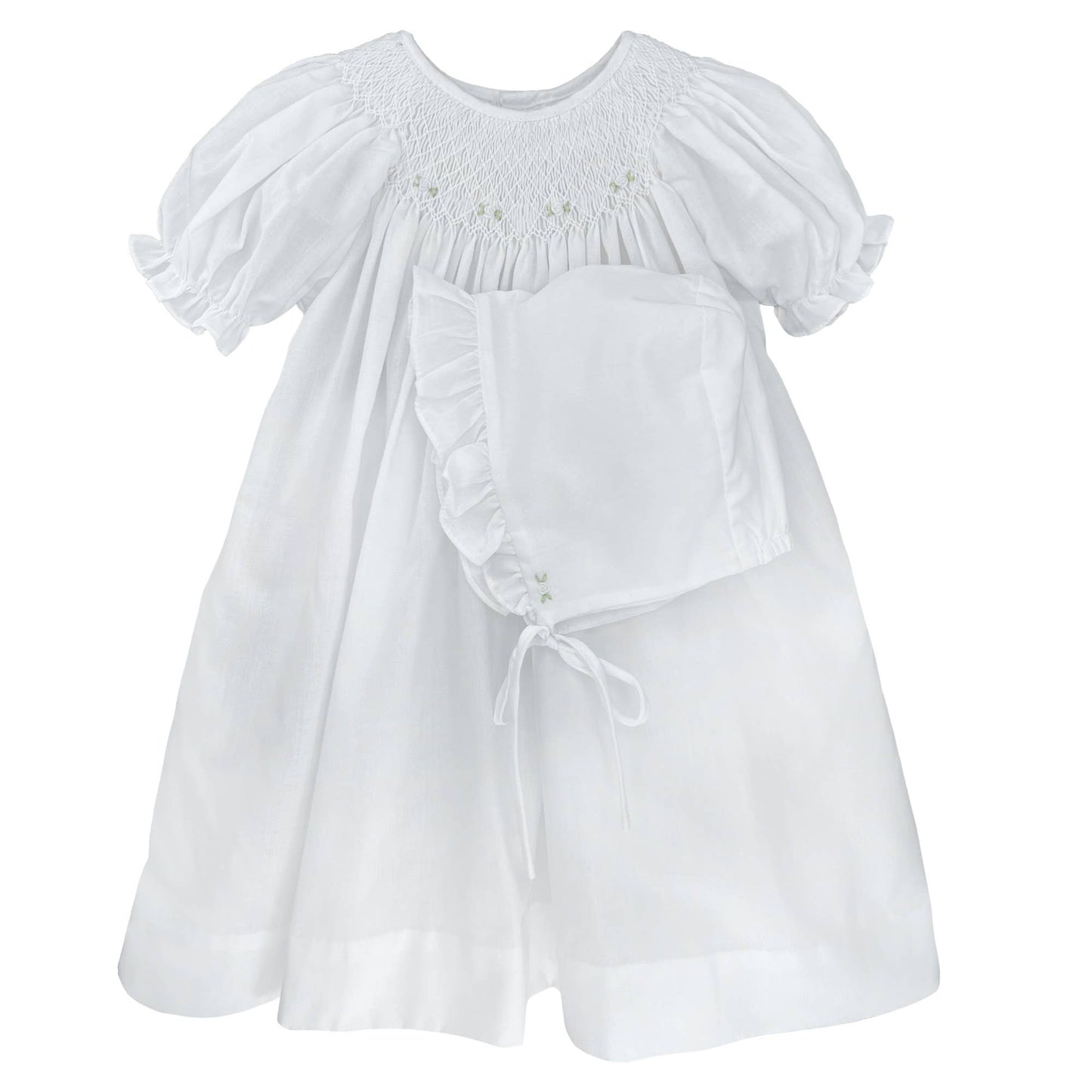 Petit Ami & Zubels - Smocked Daygown with Raglan Embroidery