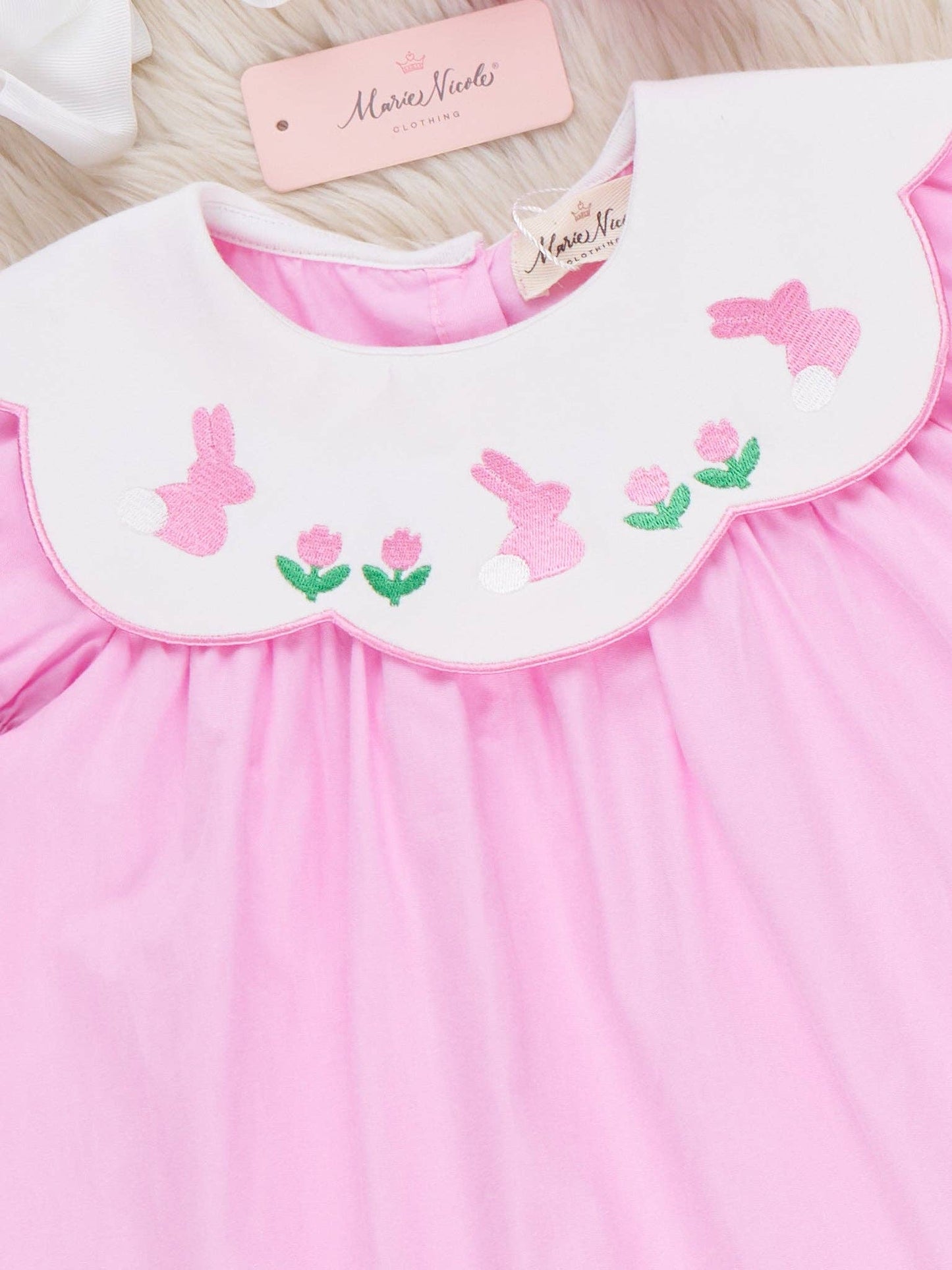 Blooming Bunny Embroidered Dress