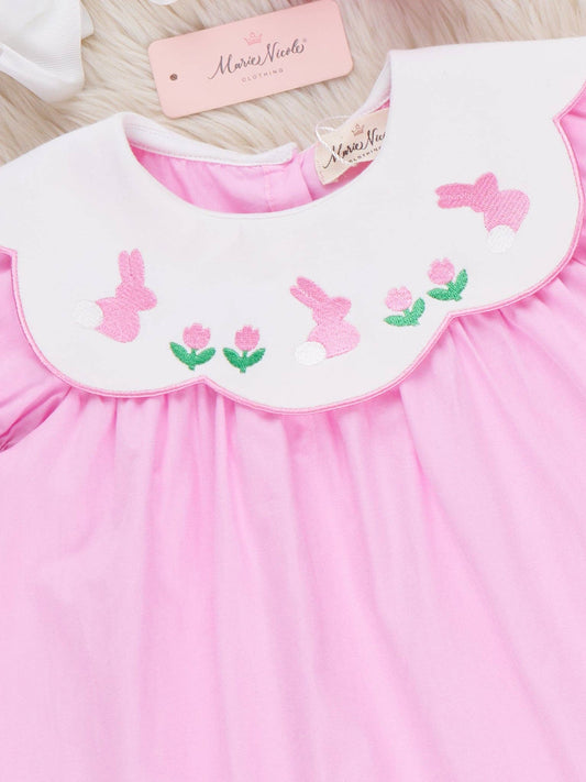 Blooming Bunny Embroidered Dress