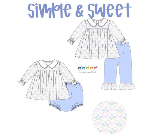 Simple & Sweet Girls Pant Set